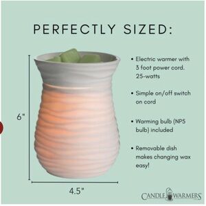 White Electric Candle Warmer with Butterscotch wax included.